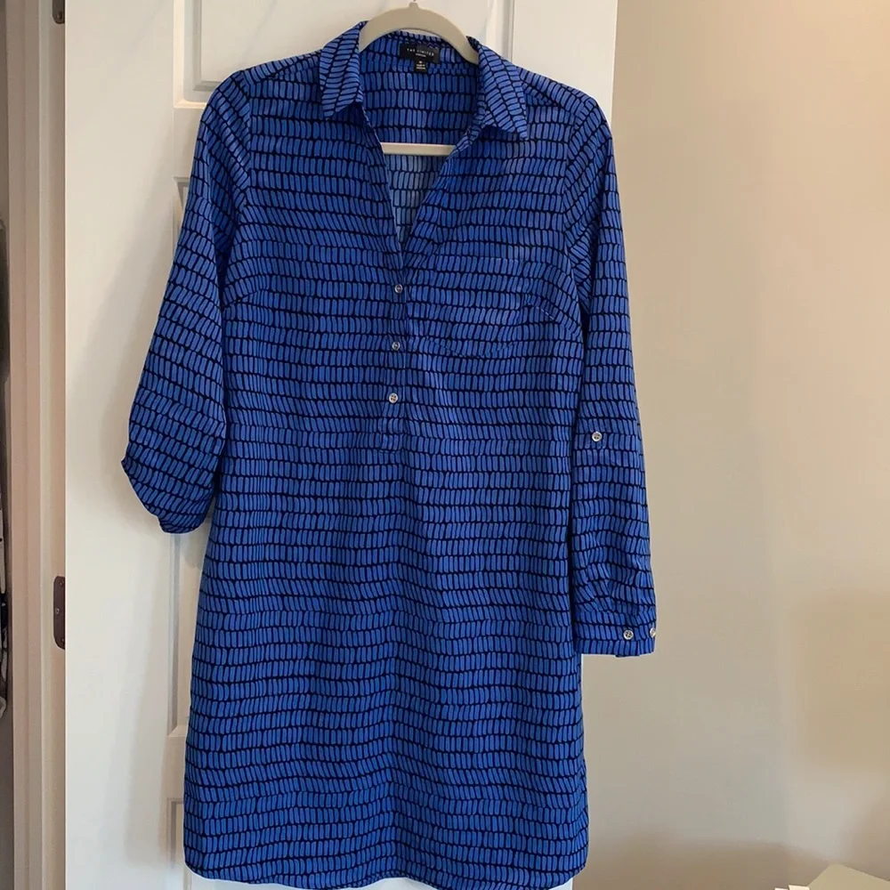 The limited blue and navy shirt dress - Picture 2 of 9